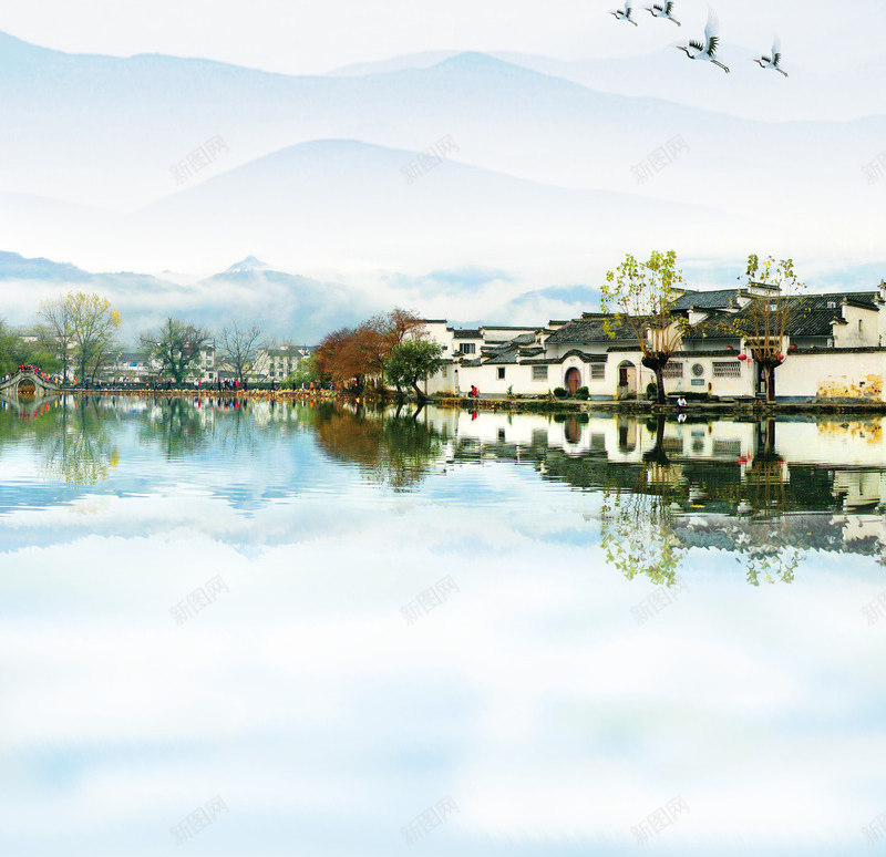 徽州旅游宣传png免抠素材_新图网 https://ixintu.com 中国风旅游 城市旅游 安徽旅游 徽州 徽州旅游 旅游 旅游X展架 旅游易拉宝 红伞