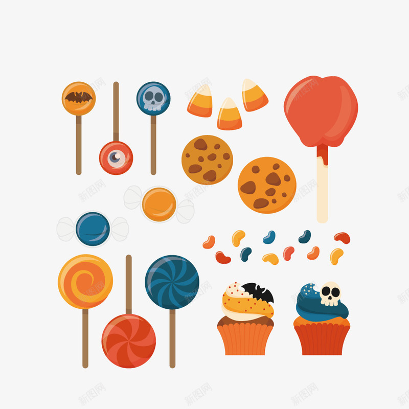 各类棒棒糖小零食png免抠素材_新图网 https://ixintu.com 可爱 各类 手绘 零食