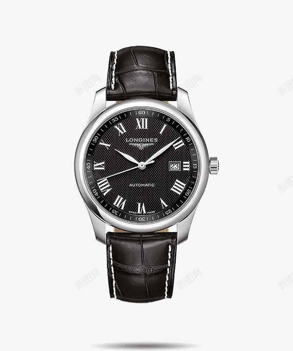 浪琴腕表手表男士机械表png免抠素材_新图网 https://ixintu.com LONGINES 产品实物 手表 机械男表 浪琴 黑色