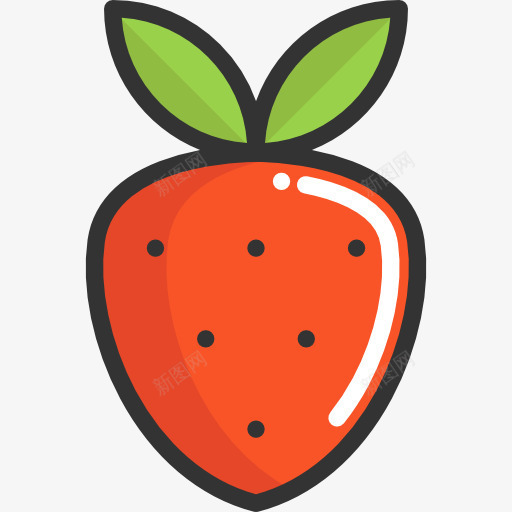 Strawberry图标png_新图网 https://ixintu.com 健康食品 有机食品和餐厅 水果 素食 素食主义者 草莓 食品 饮食