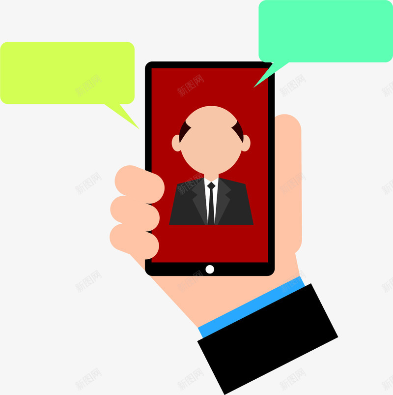 网络视频电话png免抠素材_新图网 https://ixintu.com 卡通 在线直播 直播插画 短信 网络电话 视频教程