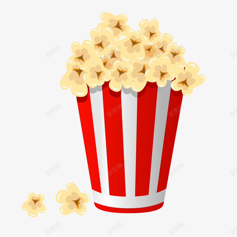 卡通爆米花零食矢量图ai免抠素材_新图网 https://ixintu.com 卡通 爆米花 看电影 零食设计 食物设计 矢量图