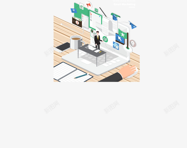 扁平化图标商务图标png_新图网 https://ixintu.com 信息教育立体人物 图标icon 图标设计标签 扁平化图标商务图标 时尚图标 笔记本电脑 网络教学教育