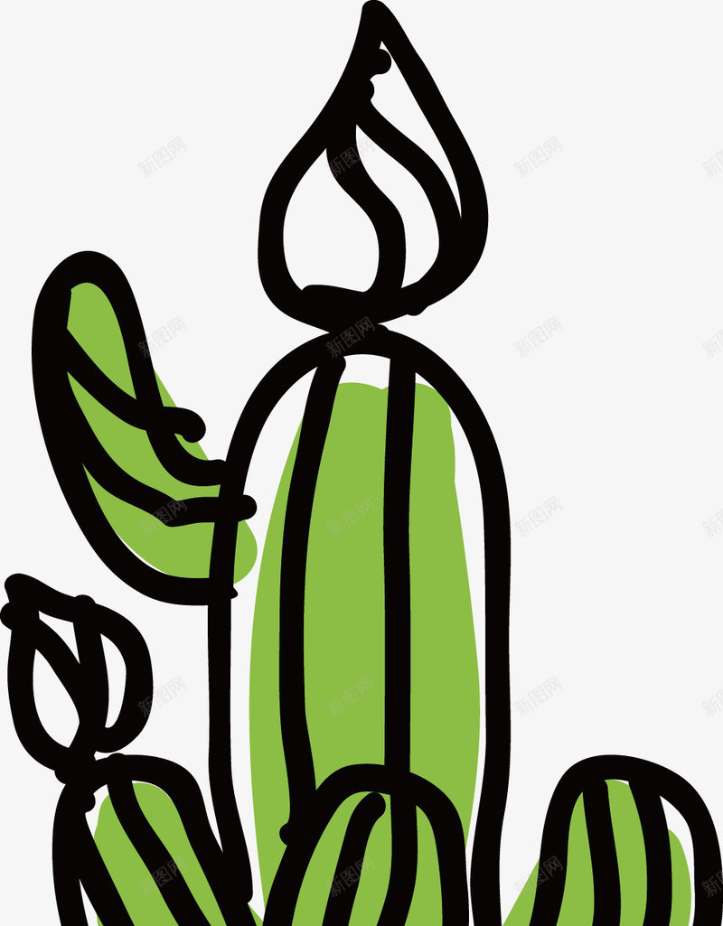 定制呆萌花盆栽仙人掌png免抠素材_新图网 https://ixintu.com 个性定制 定制 植物 绿色 防辐射