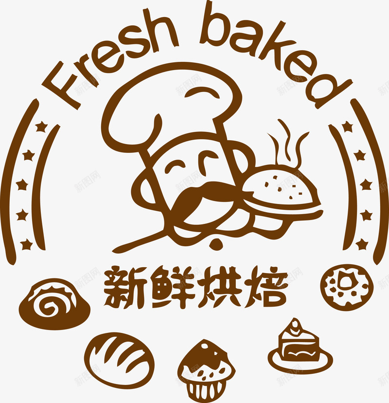 面包新鲜烘焙矢量图ai免抠素材_新图网 https://ixintu.com baked fresh 鏂伴矞鐑樼剻 鏂伴矞闈寘 闈寘 矢量图