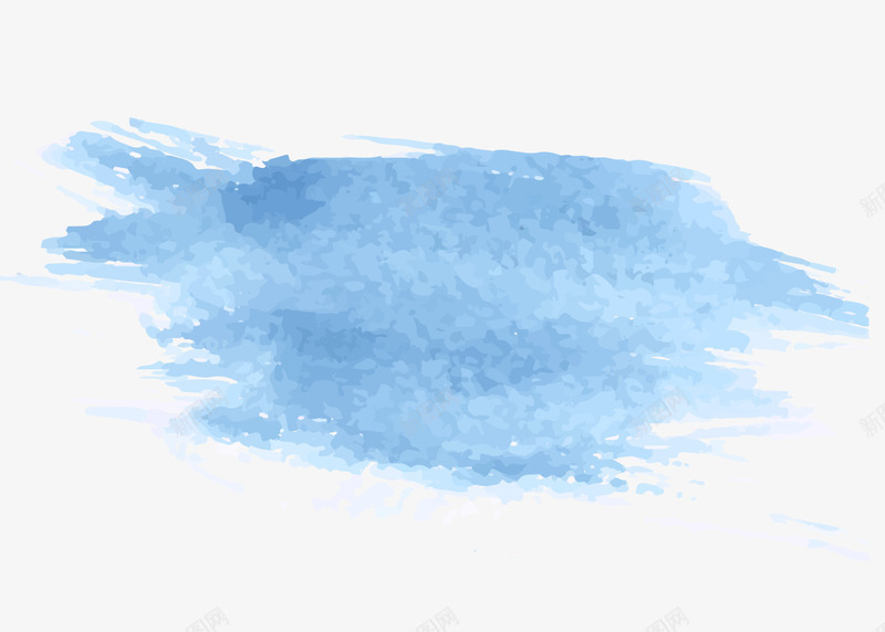 蓝色水彩矢量图eps免抠素材_新图网 https://ixintu.com 墨迹 墨迹PNG 水彩墨迹 泼墨 蓝色水彩 矢量图