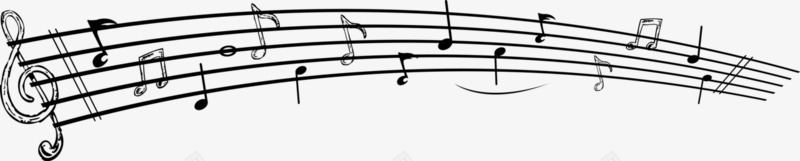 卡通手绘音符png免抠素材_新图网 https://ixintu.com 乐谱 五线谱 简约 音乐 音符符号 黑白