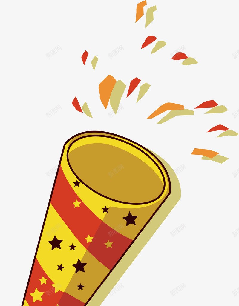 卡通黄色撒花筒png免抠素材_新图网 https://ixintu.com 万花筒图案 元旦 创意 喜庆 圣诞 彩带 彩色 拉炮 新年 派对 灯笼 炮竹 烟花 生日礼花 礼炮新年 礼花焰火 礼花绽放 红色 聚会 舞台 节日 过年