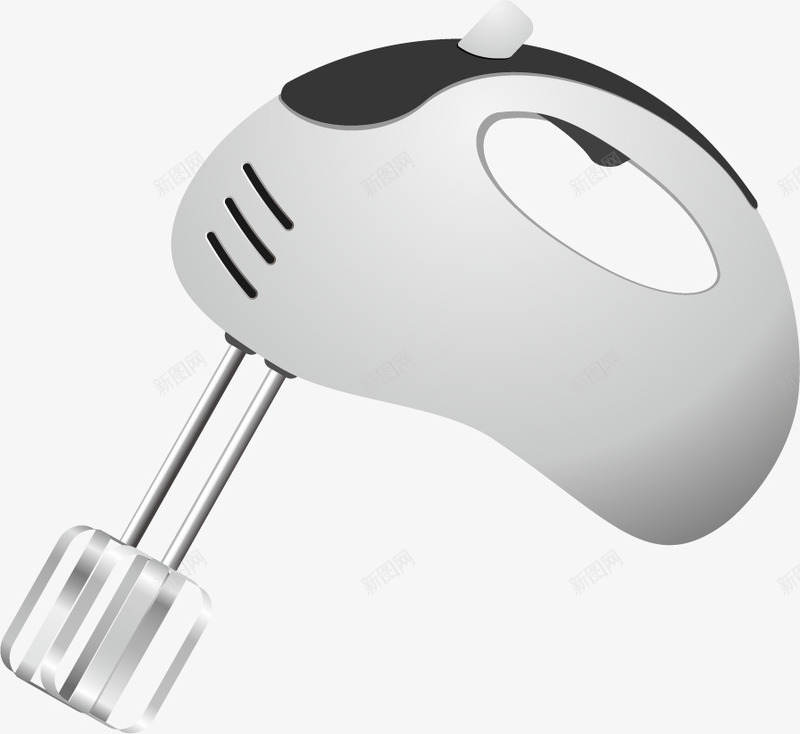 银色电动打蛋器矢量图ai免抠素材_新图网 https://ixintu.com 鎵撹泲鍣 鐑樼剻 鐢靛姩 鐭噺 閾惰壊 矢量图