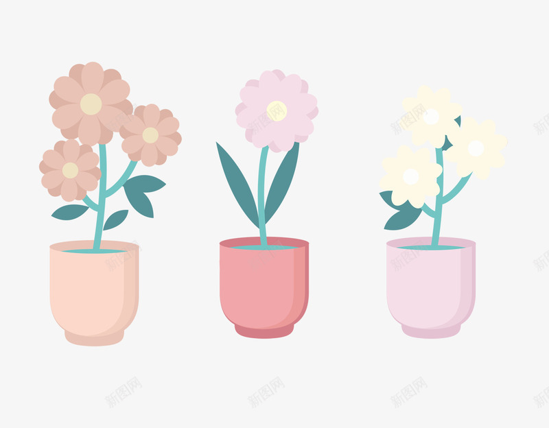 盆栽盆景png免抠素材_新图网 https://ixintu.com 小清新 植物 盆景 盆栽 花朵