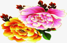 富贵花元旦邀请函png免抠素材_新图网 https://ixintu.com 元旦 富贵 素材 邀请函 金色花开富贵
