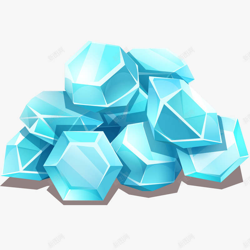 蓝色宝石插画矢量图ai免抠素材_新图网 https://ixintu.com 免抠PNG 华丽 堆积 奢华 宝石 折扣 蓝色宝石矢量插画 矢量图