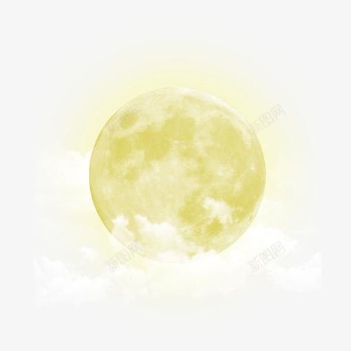 元宵节美丽黄色月亮png免抠素材_新图网 https://ixintu.com 元宵节 圆月 梦幻月亮 美丽月亮 黄色光晕 黄色月亮