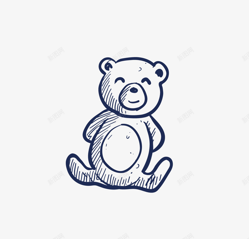 小熊png免抠素材_新图网 https://ixintu.com 婴儿玩具 手绘婴儿用品 手绘玩具
