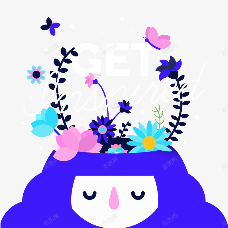 想象力的开花矢量图ai免抠素材_新图网 https://ixintu.com 盆栽 高清 矢量图