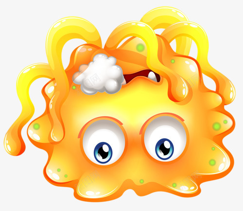 细菌png免抠素材_新图网 https://ixintu.com 卡通细菌 微生物 怪物 病毒