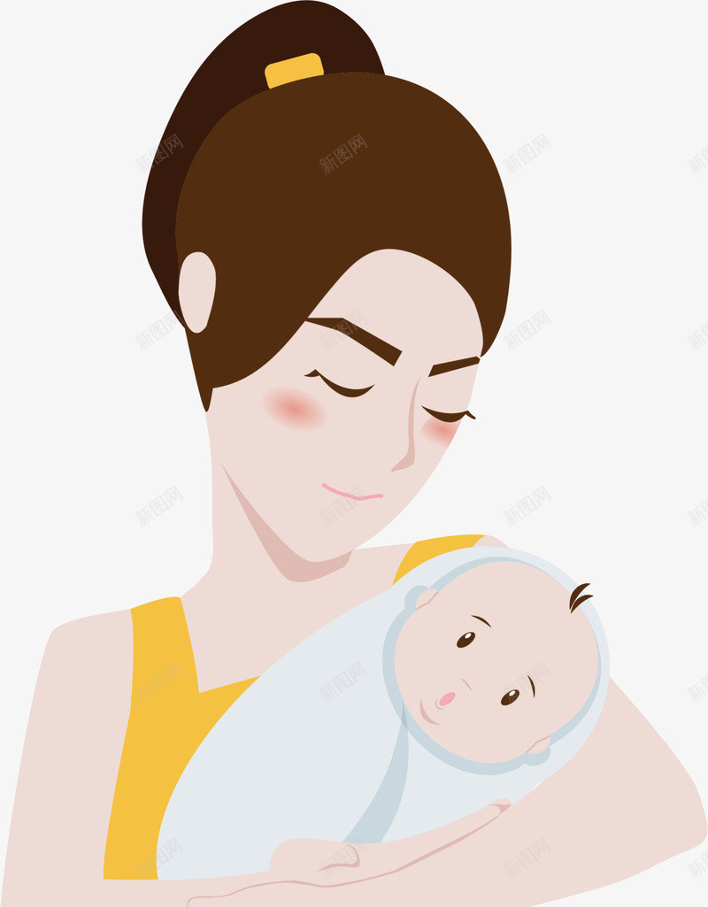 母亲节抱孩子的妈妈png免抠素材_新图网 https://ixintu.com 妈妈 幸福母婴 抱孩子 母亲节 母亲节快乐 母子 母爱