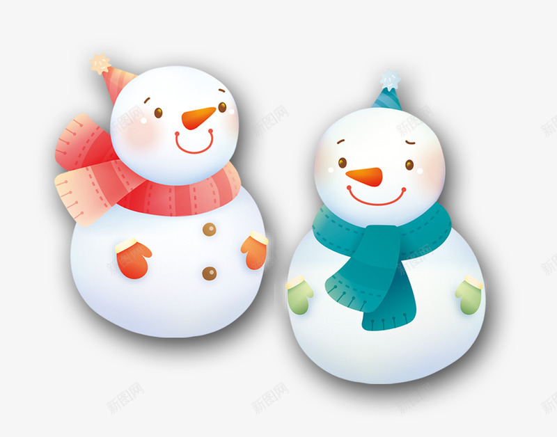可爱卡通雪人png免抠素材_新图网 https://ixintu.com 大雪 雪人 雪球