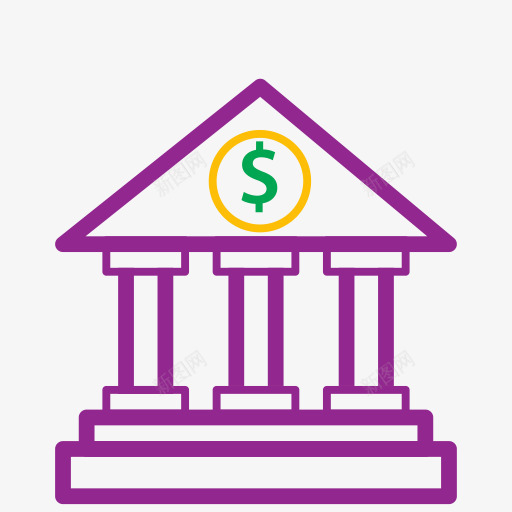 银行图标钱业务png_新图网 https://ixintu.com Bank icons money 图标 钱 银行