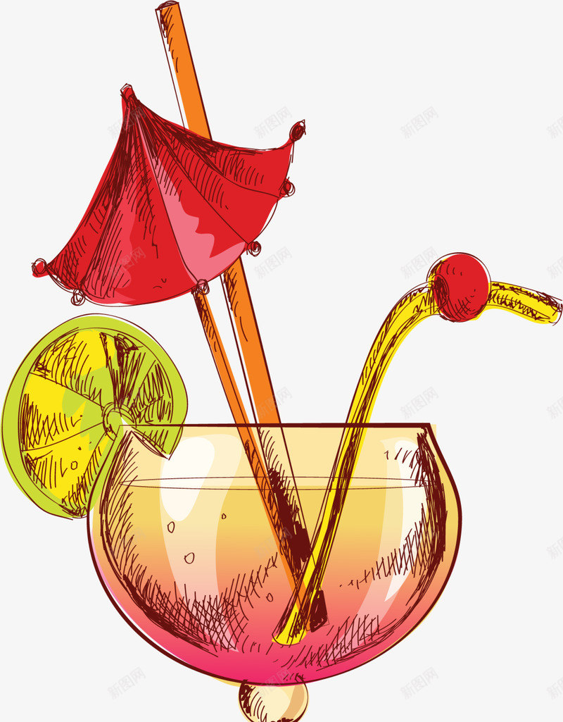 夏天气息手绘饮料png免抠素材_新图网 https://ixintu.com 一杯饮料 夏天气息 夏季果汁 手绘饮料 橙子 绘画