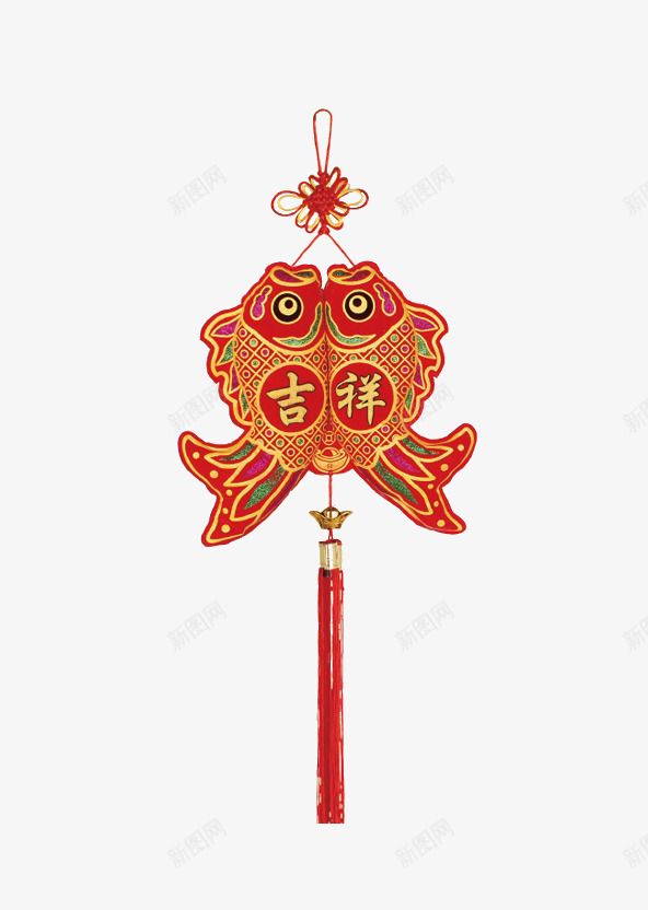 吉祥双鱼中国结挂饰png免抠素材_新图网 https://ixintu.com 中国结 中国风 双鱼 吉祥 挂饰 新年装饰