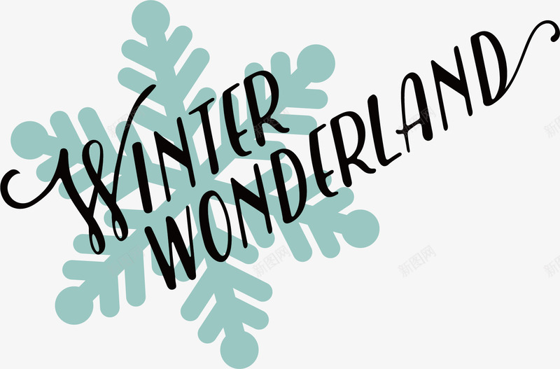 艺术雪花文案png免抠素材_新图网 https://ixintu.com 冬季 时尚英文 绘画 自己 雪花