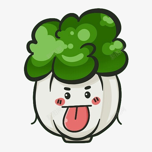卡通大白菜吐舌头png免抠素材_新图网 https://ixintu.com 卖萌 卡通 卡通大白菜 可爱 吐舌头 大白菜 插画 蔬菜 表情 青菜