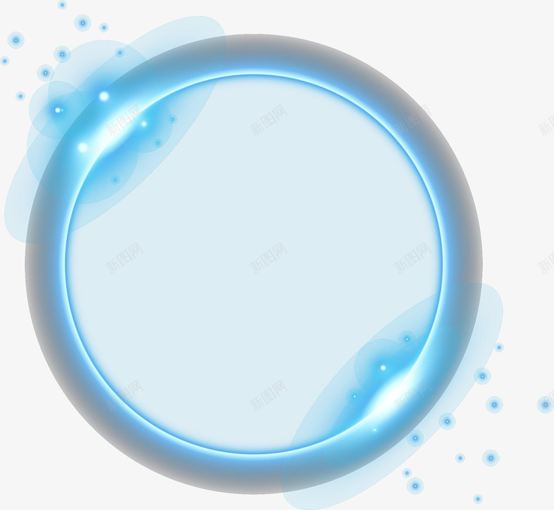 梦幻蓝色闪光png免抠素材_新图网 https://ixintu.com 光晕 光点 唯美 圆圈 梦幻 简约 蓝色 闪光