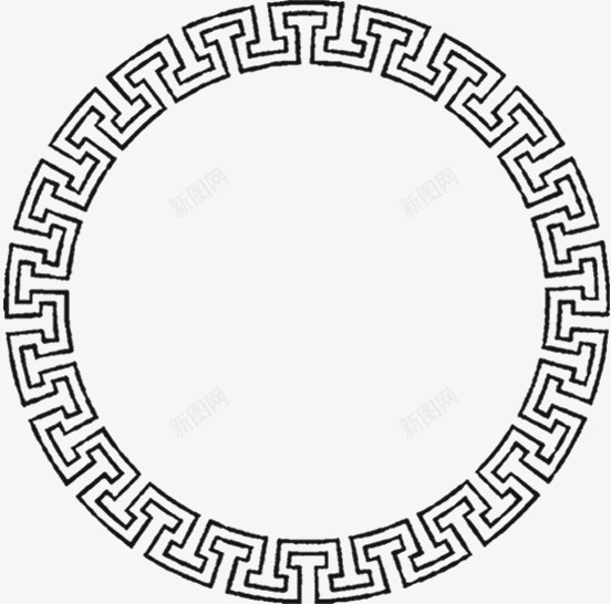 中式圆形边框png免抠素材_新图网 https://ixintu.com 中国风 中式 线条 装饰 边框