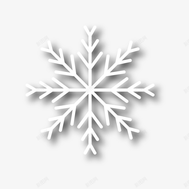 一片白色雪花png免抠素材_新图网 https://ixintu.com png图形 png装饰 手绘 白色 装饰 阴影 雪花