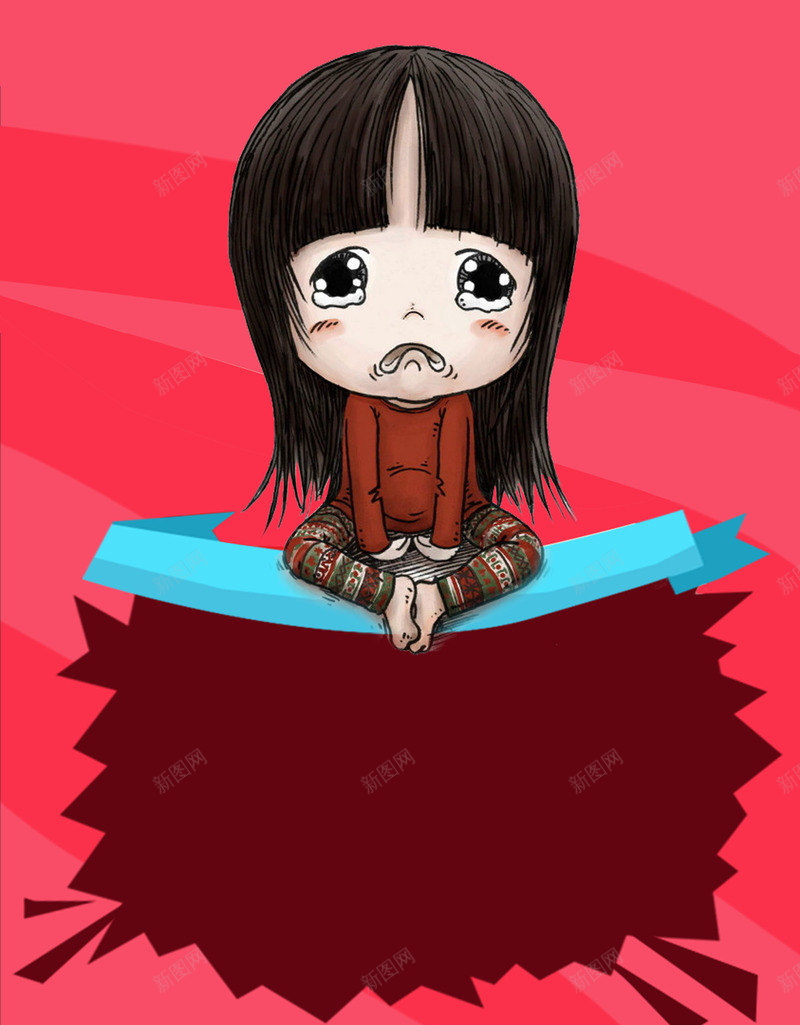 戴帽子的女孩手绘png免抠素材_新图网 https://ixintu.com 女孩 帽子