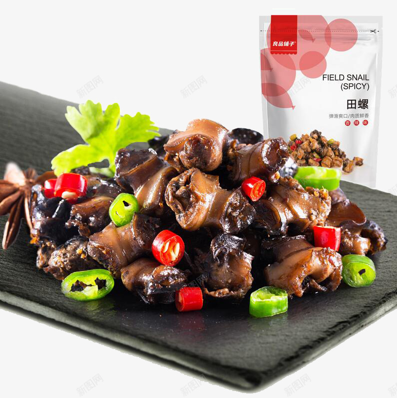 良品铺子香辣田螺肉png免抠素材_新图网 https://ixintu.com 产品实物 优闲零食 小米椒 田螺肉 美味小吃 良品铺子 香辣田螺肉 香辣螺肉 麻辣零食