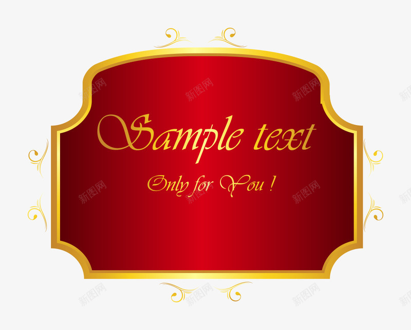 欧贺卡英文祝贺红色标签png免抠素材_新图网 https://ixintu.com 欧式卡片 祝贺 红色标签 英文 贺卡 金色