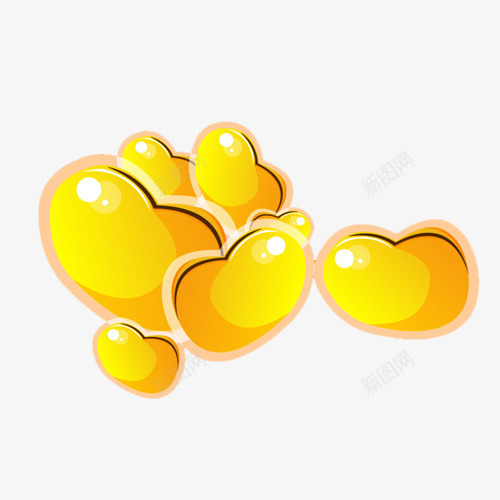 一堆金豆子png免抠素材_新图网 https://ixintu.com 卡通 欢乐豆 豆子 金色 金豆
