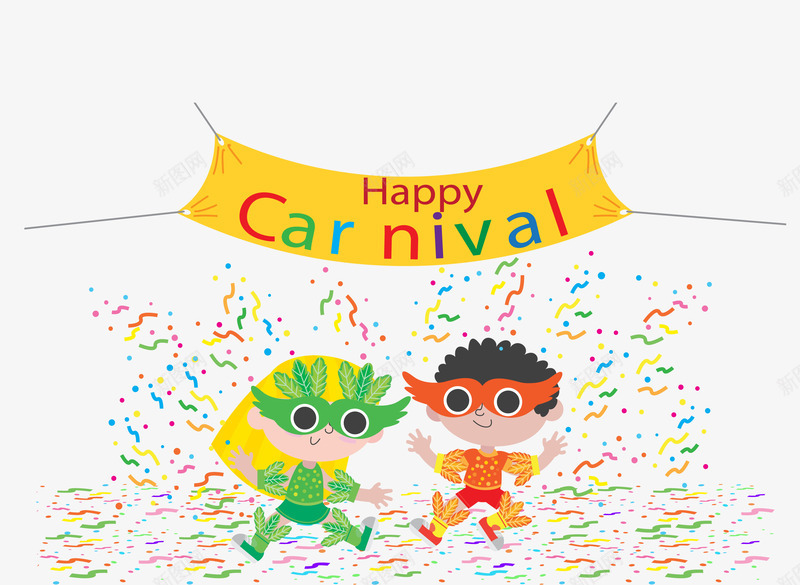节日装扮狂欢派对png免抠素材_新图网 https://ixintu.com 巴西 彩带 派对装扮 狂欢节 矢量素材