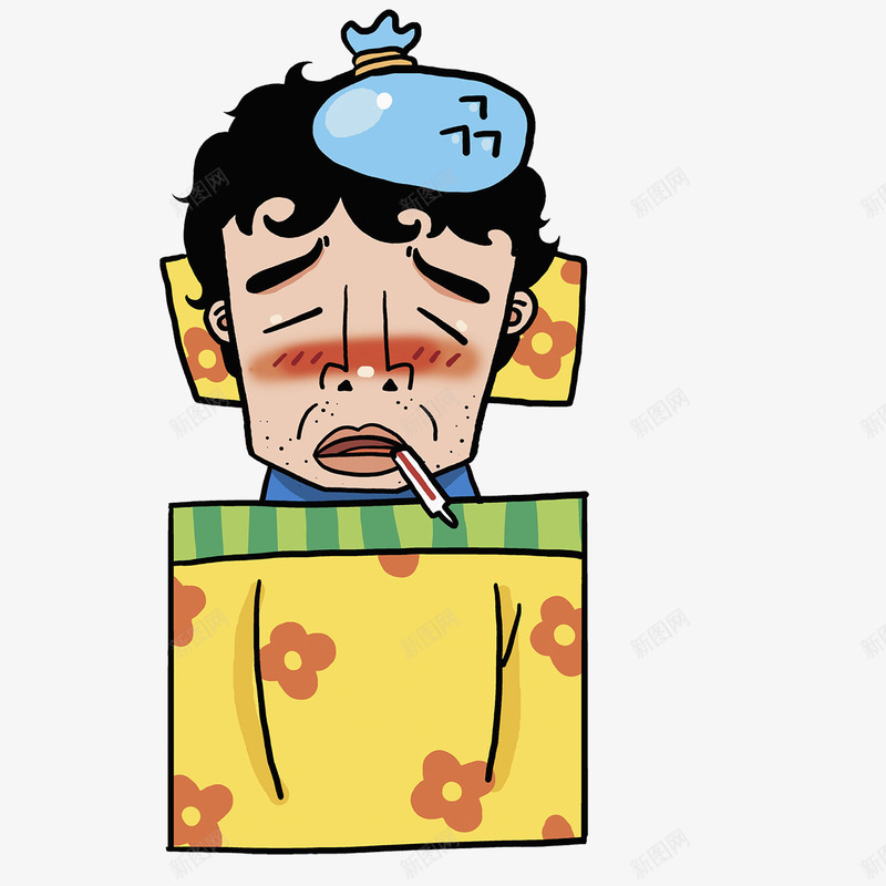 卡通发烧生病脸色发红痛苦的表情png免抠素材_新图网 https://ixintu.com 不舒服 卡通发烧生病脸色发红痛苦的表情 双眼紧闭 头疼 痛苦 痛苦的表情 皱眉 脸庞扭曲 脸色发青