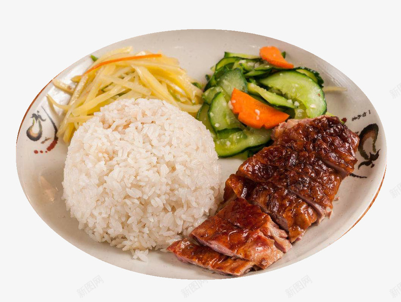 黄瓜土豆烤腊饭png免抠素材_新图网 https://ixintu.com 一碗烧腊饭 烧腊饭 盖浇 米饭盖浇 腊肉盖浇饭 饭 黄瓜土豆米饭