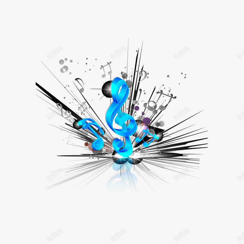 立体音符装饰图案矢量图ai免抠素材_新图网 https://ixintu.com 矢量音符 立体音符 音符 矢量图