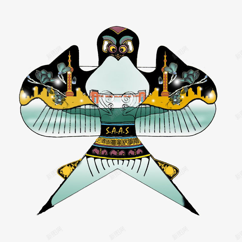 燕子风筝psd免抠素材_新图网 https://ixintu.com 中式 燕子 风筝 飞翔