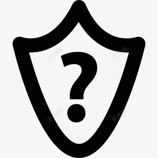 问号在盾构图标png_新图网 https://ixintu.com 保护 安全 工具和用具 毫无疑问 盾 问问题
