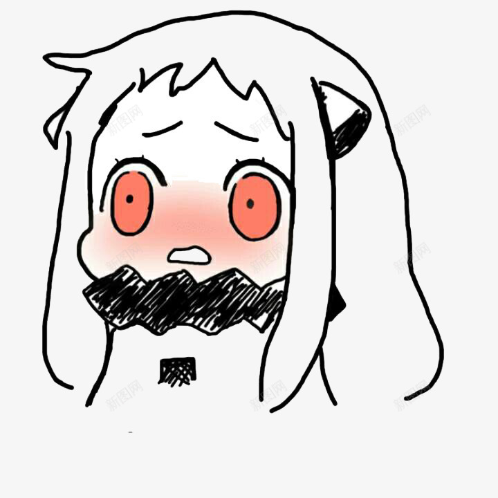 萌系卡通人物脸红png免抠素材_新图网 https://ixintu.com 卡通 可爱 害羞 漫画 脸红 脸红表情 表情 表情包