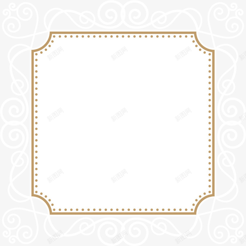 复古花纹边框png免抠素材_新图网 https://ixintu.com 中国风 中式 免抠PNG 卡片 古典 复古边框 白色花纹 请柬 贺卡 邀请函