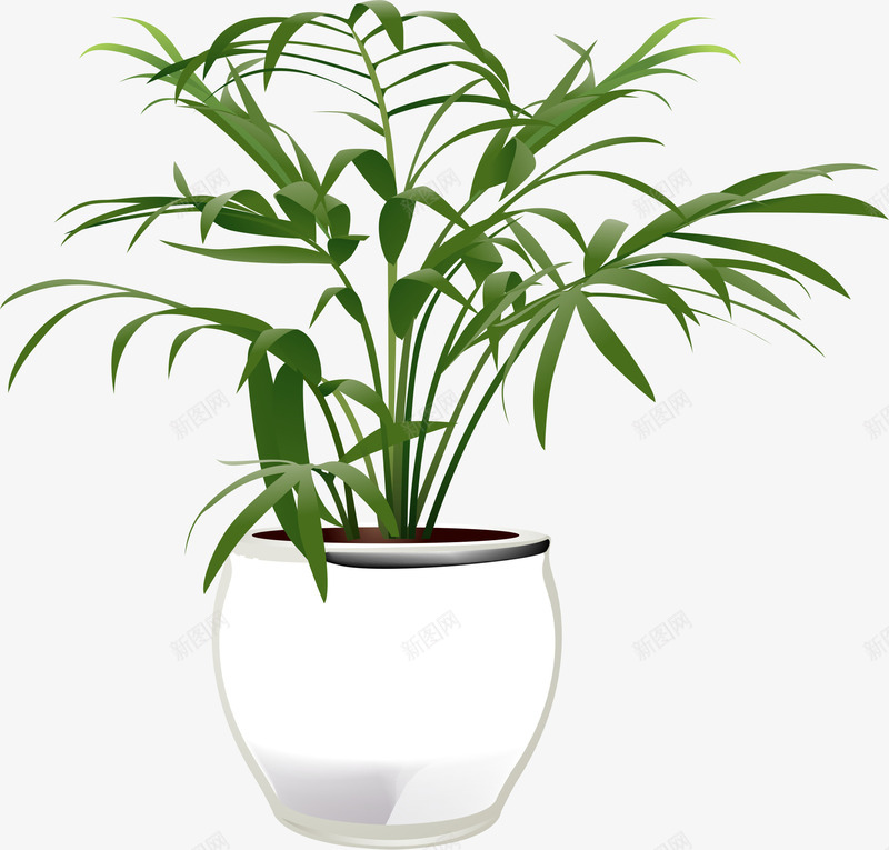 绿色植物矢量图ai免抠素材_新图网 https://ixintu.com AI 植物 盆栽 绿色 花盆 矢量图