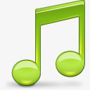 绿色的音符符号图标png_新图网 https://ixintu.com 音乐 音符