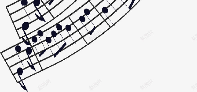 创意五线谱图标png_新图网 https://ixintu.com 五线谱 时尚 音符