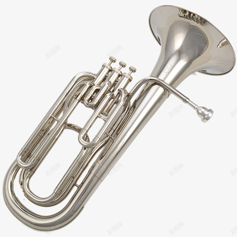 立键次中音号银色png免抠素材_新图网 https://ixintu.com 中号 乐器 产品实物 管乐 西洋乐器 银色 音乐