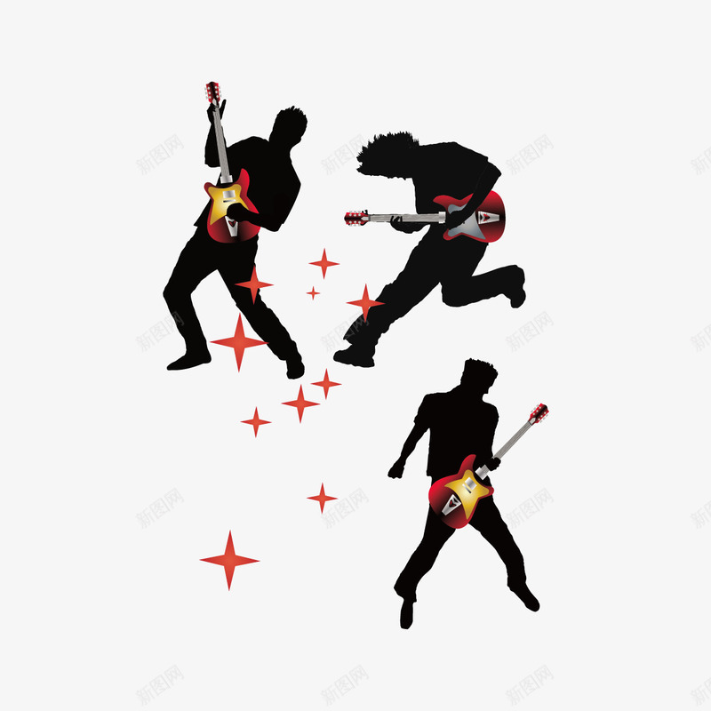 弹吉他的人png免抠素材_新图网 https://ixintu.com 人 吉他 矢量人
