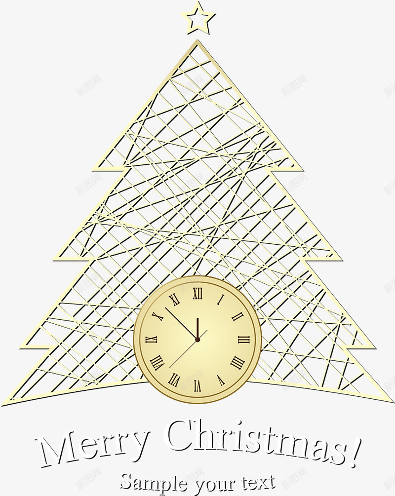 圣诞节的倒计时png免抠素材_新图网 https://ixintu.com 圣诞树 节日 钟表 银色