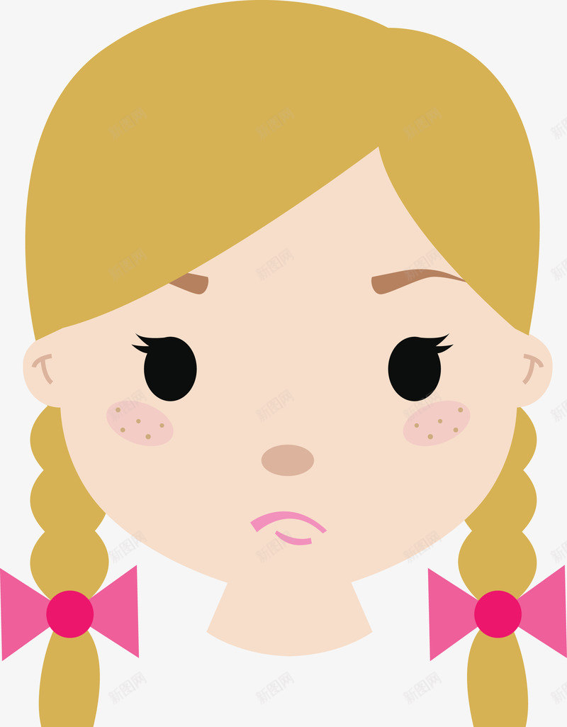 烦恼可爱女孩表情png免抠素材_新图网 https://ixintu.com 不开心 儿童 儿童头像 卡通 卡通人物 可爱 头像 女头 女孩 女性 烦恼 烦恼的女人 表情