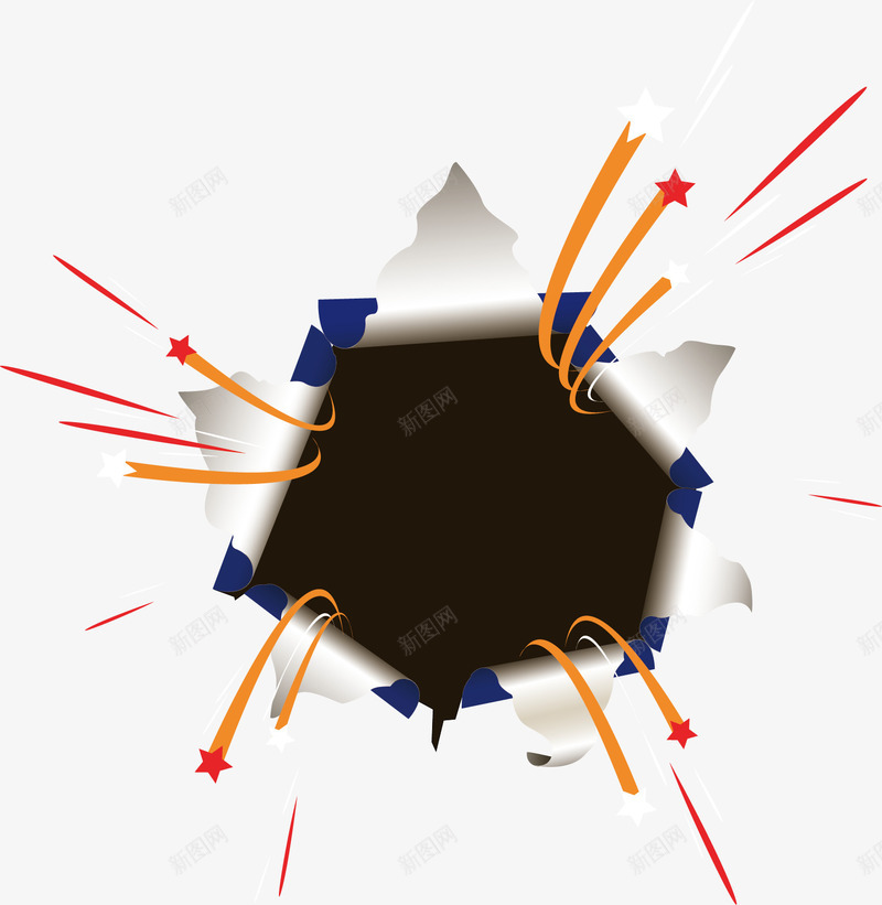 背景装饰爆炸彩带深色底png免抠素材_新图网 https://ixintu.com 彩带 深色底 爆炸 背景装饰